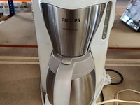 Rode philips broodrooster met 2 sleuven, filterkoffiezetapparaat wit philips cafe gaia met roestvrijstalen thermoskan, kruimeldief alessi, bloeddrukmeter braun, 16 diverse boeken - afbeelding 6 van  10
