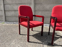Rode stoelen hoge rug (4x) - afbeelding 2 van  3