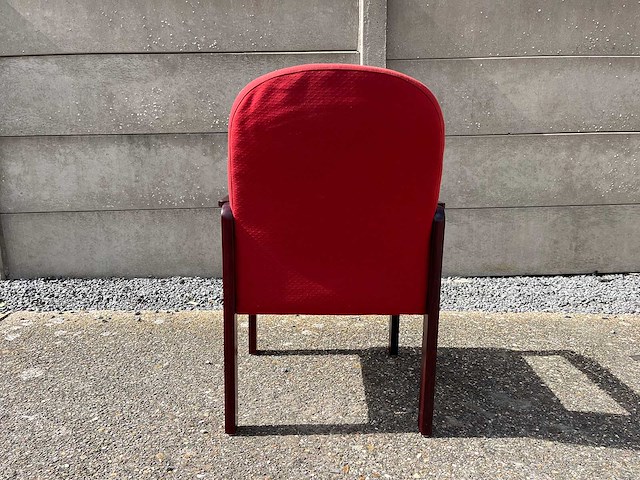 Rode stoelen hoge rug (4x) - afbeelding 3 van  3