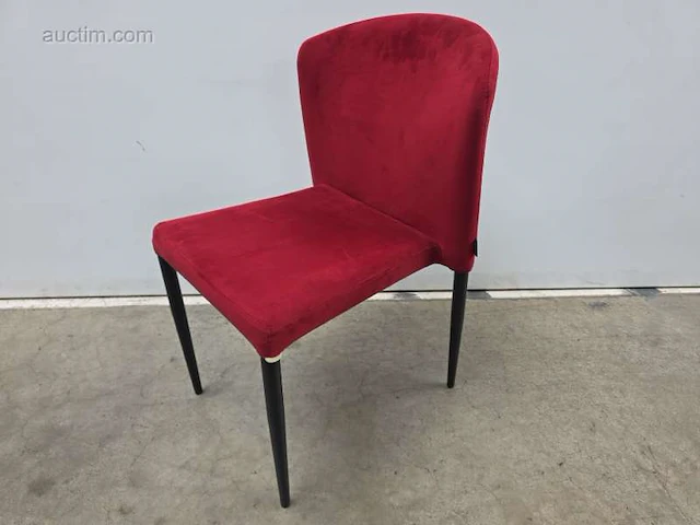 Rode velvet stoelen flexfurn veneto (2x) - afbeelding 1 van  4