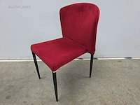 Rode velvet stoelen flexfurn veneto (2x)