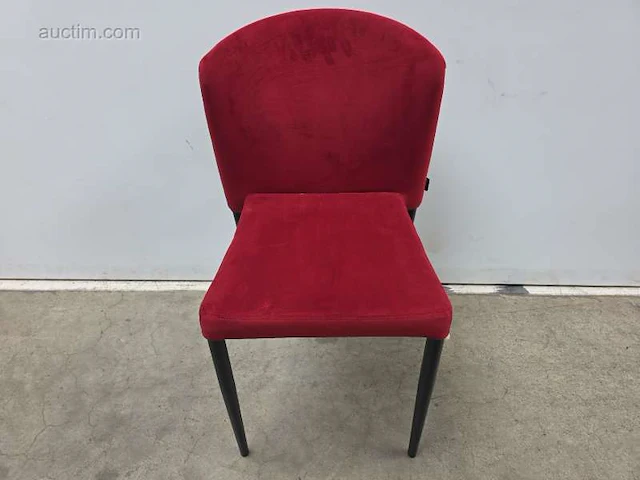 Rode velvet stoelen flexfurn veneto (2x) - afbeelding 2 van  4