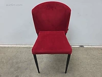 Rode velvet stoelen flexfurn veneto (2x) - afbeelding 2 van  4