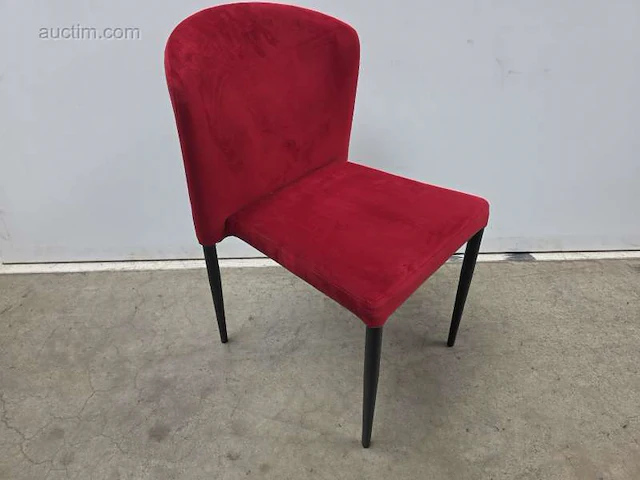 Rode velvet stoelen flexfurn veneto (2x) - afbeelding 3 van  4