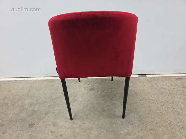 Rode velvet stoelen flexfurn veneto (2x) - afbeelding 4 van  4