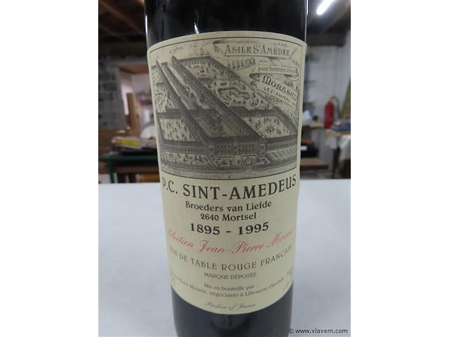 Rode wijn 1 fles - afbeelding 2 van  3