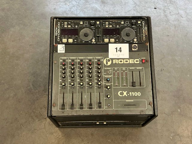 Rodec cx1100 + denon 6000 mengpaneel + flightcase - afbeelding 1 van  7