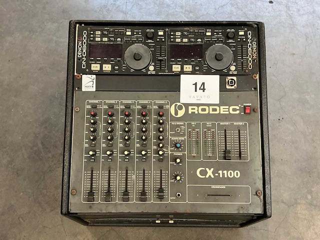 Rodec cx1100 + denon 6000 mengpaneel + flightcase - afbeelding 2 van  7