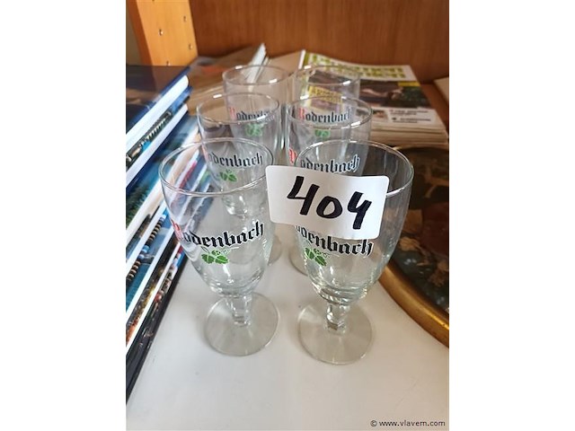 Rodenbach glazen op voet. 6 stuks - afbeelding 1 van  3