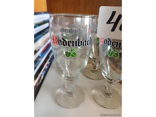 Rodenbach glazen op voet. 6 stuks - afbeelding 3 van  3