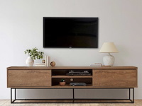 Rodez 180 tv-meubel | 100% melamine | walnoot, zwart - afbeelding 1 van  6