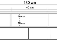 Rodez 180 tv-meubel | 100% melamine | walnoot, zwart - afbeelding 6 van  6