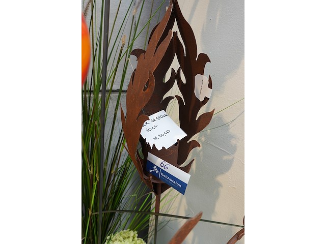 Roest design – decoratieve veer – zonder stang - afbeelding 1 van  3