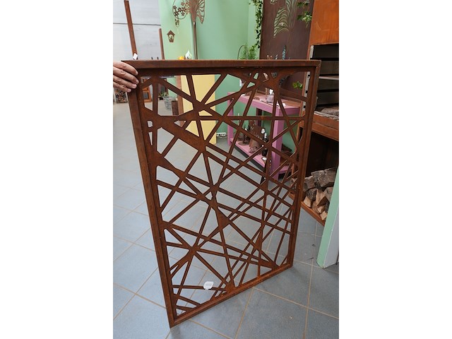 Roest design paravent cosmo | 80×120 cm - afbeelding 4 van  4