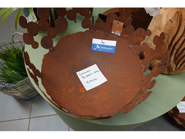 Roest design schaal bubbles | ø40 cm - afbeelding 1 van  4