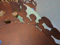 Roest design schaal bubbles | ø40 cm - afbeelding 2 van  4