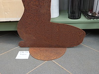 Roest design – yogameisje biddend | h90 cm - afbeelding 3 van  4
