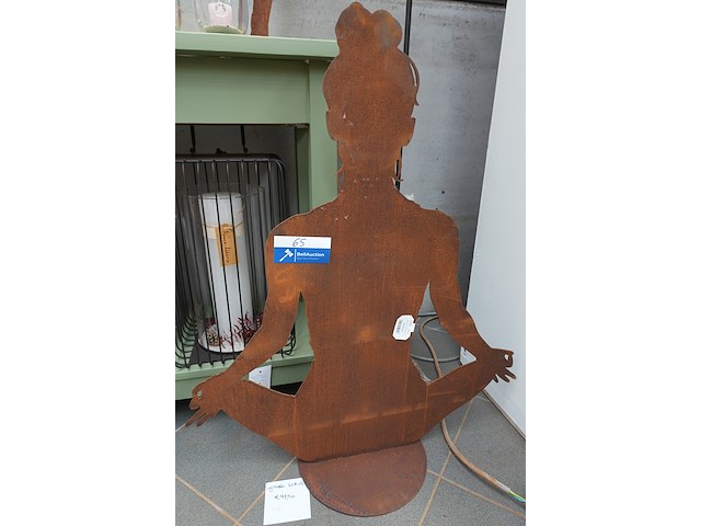 Roest design – yogameisje lotushouding | h86 cm - afbeelding 1 van  3