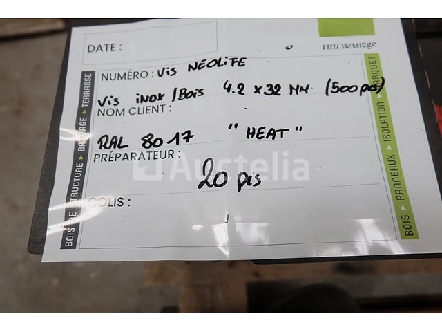 Roestvrijstalen bekledingsschroeven neolife heat -ral 8017 - afbeelding 2 van  3
