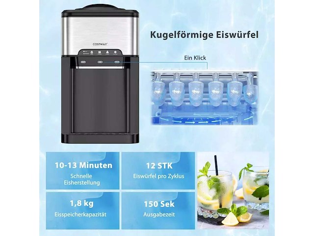 Roestvrijstalen bureaubladkoeler in de vorm van een fles - afbeelding 5 van  8