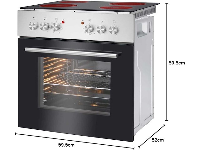 Roestvrijstalen ingebouwde oven met bomann ehbc7935-roestvrijstalen kookplaat - afbeelding 3 van  10