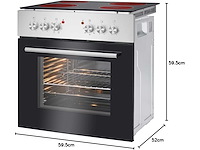 Roestvrijstalen ingebouwde oven met bomann ehbc7935-roestvrijstalen kookplaat - afbeelding 3 van  10