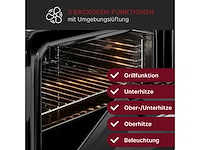 Roestvrijstalen ingebouwde oven met bomann ehbc7935-roestvrijstalen kookplaat - afbeelding 7 van  10