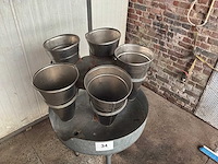 Roestvrijstalen kegel, levende pluimveeslacht (5x) - afbeelding 2 van  4