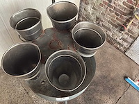 Roestvrijstalen kegel, levende pluimveeslacht (5x) - afbeelding 3 van  4