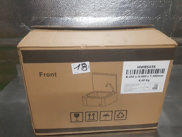 Roestvrijstalen spoelbak ggm sku hwbs43k - afbeelding 1 van  5