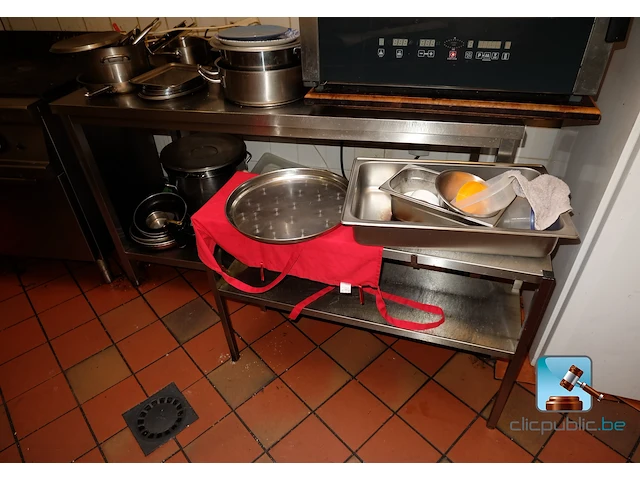 Roestvrijstalen tafel en serveertafel - afbeelding 1 van  6
