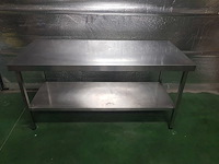 Roestvrijstalen tafel tournus 1600x700x860