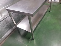 Roestvrijstalen tafel tournus 1600x700x860 - afbeelding 2 van  6