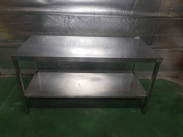 Roestvrijstalen tafel tournus 1600x700x860 - afbeelding 5 van  6