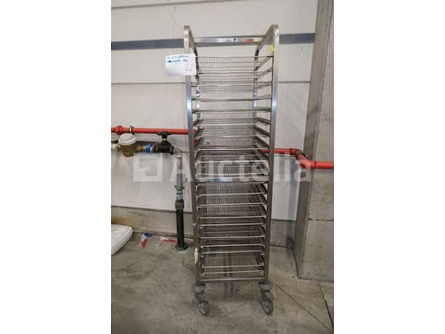 Roestvrijstalen trolley met trays - afbeelding 4 van  5