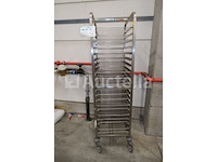 Roestvrijstalen trolley met trays - afbeelding 4 van  5