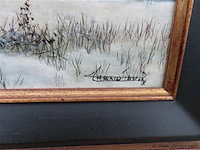 Roger hanotiau (1927-2018) "winters landschap" - afbeelding 6 van  6