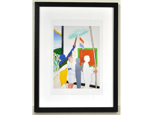 Roger raveel - beerveldeprocessie - offset - afbeelding 1 van  3