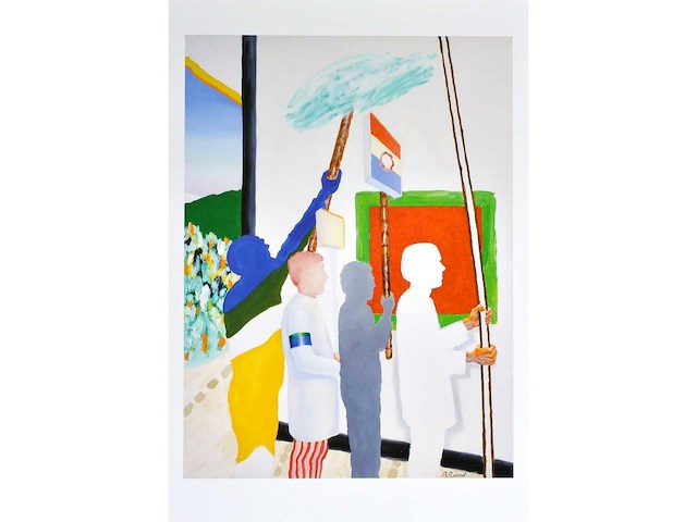 Roger raveel - beerveldeprocessie - offset - afbeelding 2 van  3