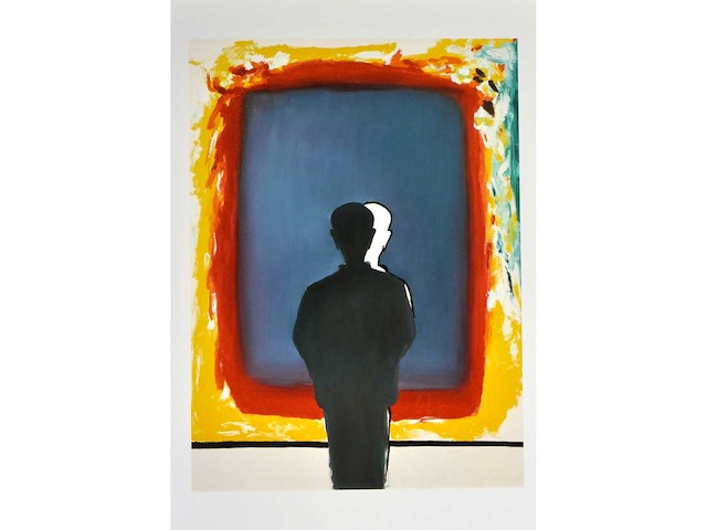 Roger raveel - bezinning bij de weerschijn in kleuren verzadigd - offset - afbeelding 2 van  3