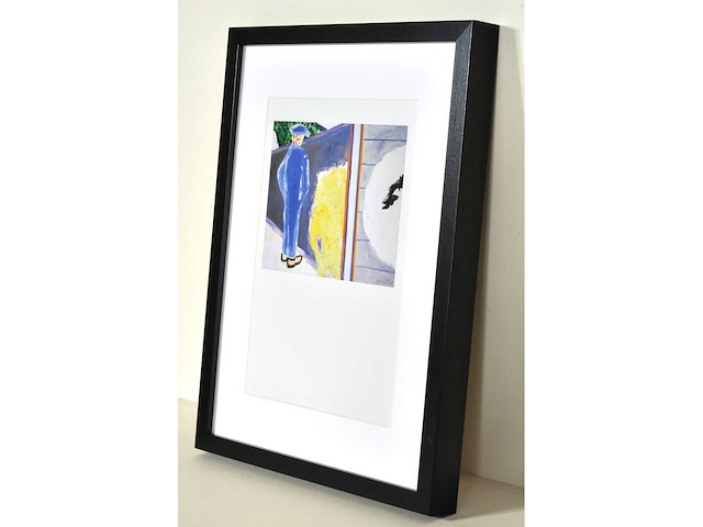 Roger raveel - blauwe man en halve cirkel - offset - afbeelding 3 van  3