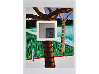 Roger raveel - boom met spiegel in mijn tuin - offset - afbeelding 3 van  3