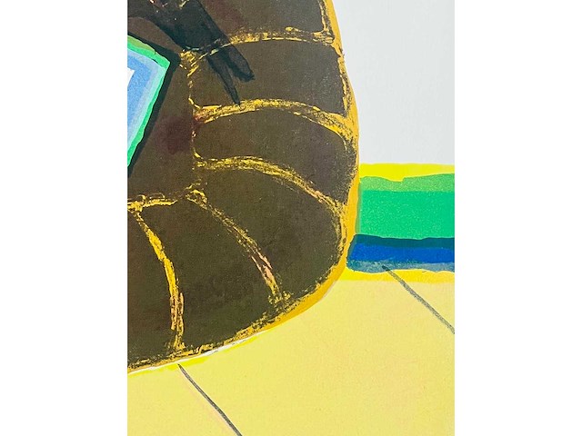 Roger raveel - dubbende man - kleurenlithografie - afbeelding 2 van  11