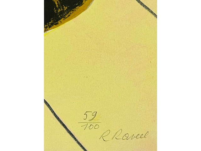 Roger raveel - dubbende man - kleurenlithografie - afbeelding 3 van  11