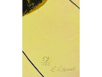 Roger raveel - dubbende man - kleurenlithografie - afbeelding 3 van  11