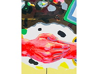 Roger raveel - dubbende man - kleurenlithografie - afbeelding 10 van  11