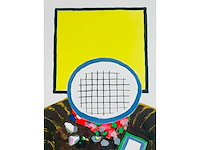 Roger raveel - dubbende man - kleurenlithografie - afbeelding 3 van  5
