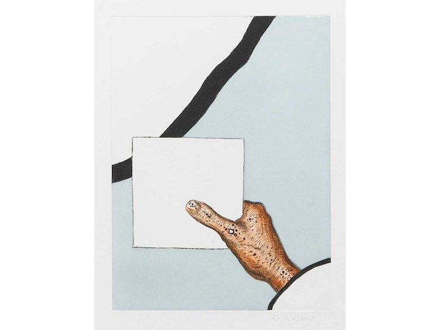 Roger raveel - een greep op de geestelijke geladenheid - kleurenets - afbeelding 2 van  2