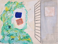 Roger raveel - een kosmische natuurervaring - potlood en acryl op papier