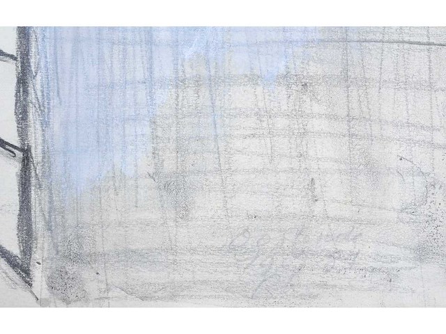 Roger raveel - een kosmische natuurervaring - potlood en acryl op papier - afbeelding 2 van  6